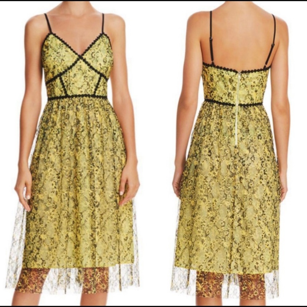 Lace Floral MIDI Dress